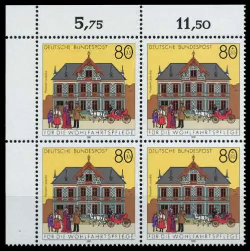 BRD 1991 Nr 1566 postfrisch VIERERBLOCK ECKE-OLI 76CEA2