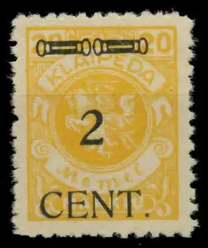 MEMEL 1923 Nr 176I postfrisch gepr. 76D086