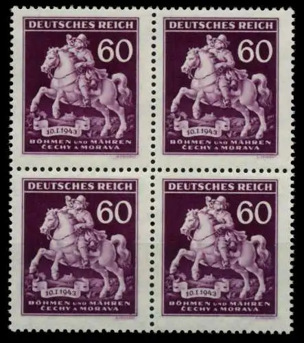 BÖHMEN MÄHREN Nr 113 postfrisch VIERERBLOCK 76F8A6