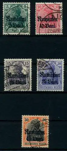 BES 1WK D-MV RUMÄNIEN Nr 8-12 gestempelt 77457E