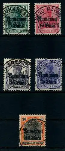 BES 1WK D-MV RUMÄNIEN Nr 8-12 zentrisch gestempelt 7745FE