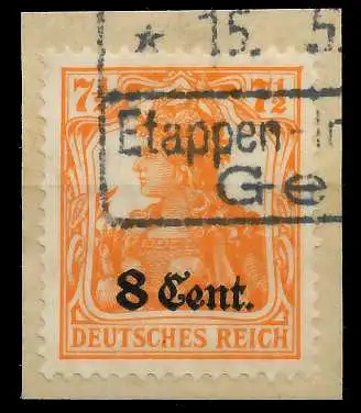 BES 1WK ETAPPE WEST Nr 3a gestempelt Briefst³ck 7795A2