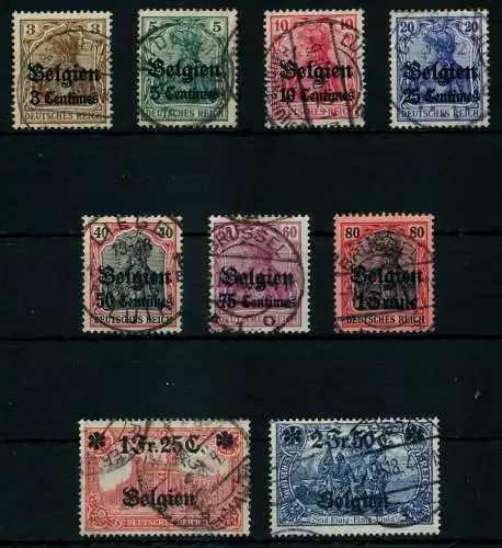 BES 1WK LP BELGIEN Nr 1-9 gestempelt 77B022