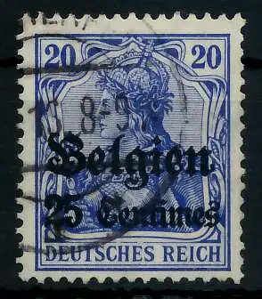BES 1WK LP BELGIEN Nr 4II gestempelt 77B066