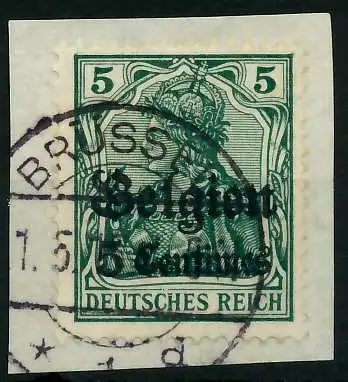 BES 1WK LP BELGIEN Nr 2 gestempelt Briefst³ck 77B1D2