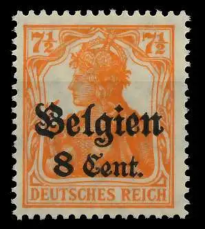 BES 1WK LP BELGIEN Nr 13aII postfrisch 77B5AA