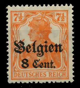 BES 1WK LP BELGIEN Nr 13aII ungebraucht 77B5B6