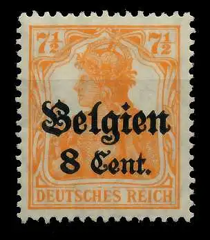 BES 1WK LP BELGIEN Nr 13aII ungebraucht 77B5EA