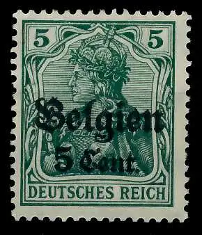 BES 1WK LP BELGIEN Nr 12Ia ungebraucht 77B6D6