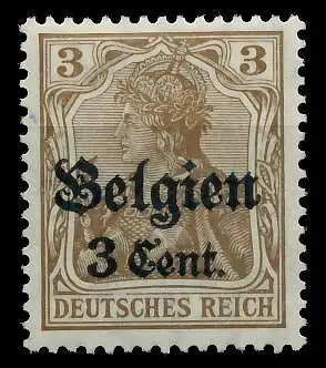 BES 1WK LP BELGIEN Nr 11b ungebraucht 77B752