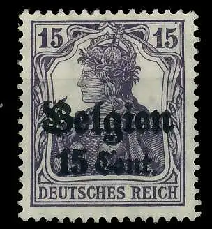 BES 1WK LP BELGIEN Nr 16bI ungebraucht 77D00E