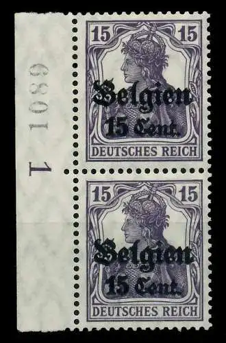 BES 1WK LP BELGIEN Nr 16bII ungebraucht SENKR PAAR SRA ge 77D01A