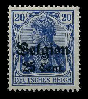 BES 1WK LP BELGIEN Nr 18a ungebraucht 77D0CE