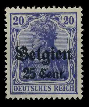 BES 1WK LP BELGIEN Nr 18c ungebraucht 77D0EA