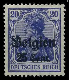 BES 1WK LP BELGIEN Nr 18c ungebraucht 77D11A