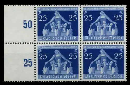 3. REICH 1936 Nr 620 postfrisch VIERERBLOCK SRA 77D442