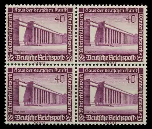 3. REICH 1936 Nr 642 postfrisch VIERERBLOCK 77D4EE