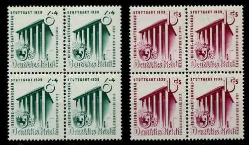 3. REICH 1939 Nr 692-693 postfrisch VIERERBLOCK 77D52A