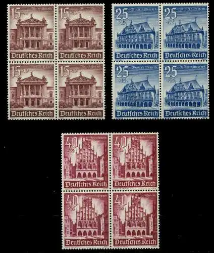 3. REICH 1940 Nr 751-759 postfrisch VIERERBLOCK 77D5D6