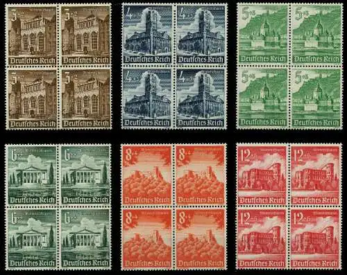 3. REICH 1940 Nr 751-759 postfrisch VIERERBLOCK 77D5D6