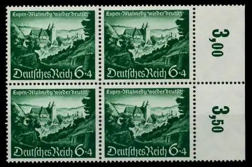 3. REICH 1940 Nr 748 postfrisch VIERERBLOCK ORA 77D6BA
