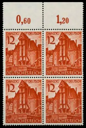 3. REICH 1939 Nr 715 postfrisch VIERERBLOCK ORA 77D6CE