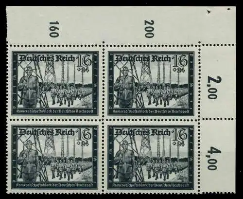 3. REICH 1941 Nr 776 postfrisch VIERERBLOCK ECKE-OLI 77D71A