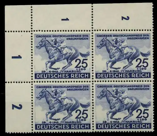 3. REICH 1942 Nr 814 postfrisch VIERERBLOCK 77FF3E