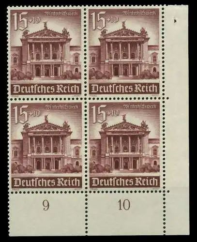 DEUTSCHES REICH 1940 Nr 757 postfrisch VIERERBLOCK ECKE 77FF8A