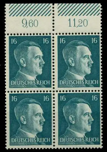 3. REICH 1941 Nr 790 postfrisch VIERERBLOCK ORA 780156