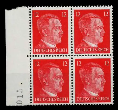 3. REICH 1942 Nr 827 postfrisch VIERERBLOCK 780216