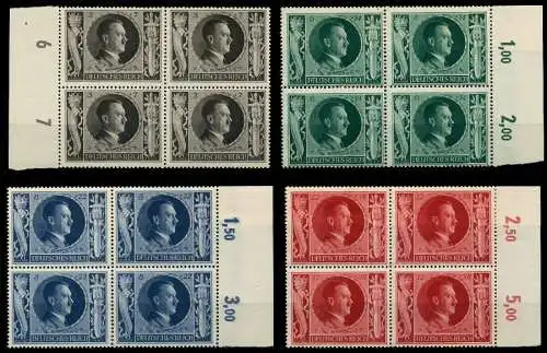 3. REICH 1943 Nr 844-849 postfrisch VIERERBLOCK 780316