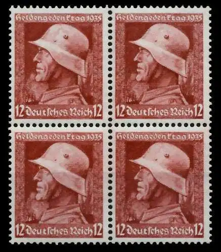 3. REICH 1935 Nr 570y postfrisch VIERERBLOCK 78041E