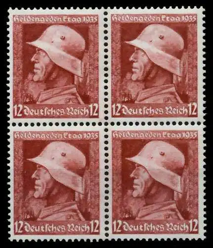 3. REICH 1935 Nr 570y postfrisch VIERERBLOCK 780432