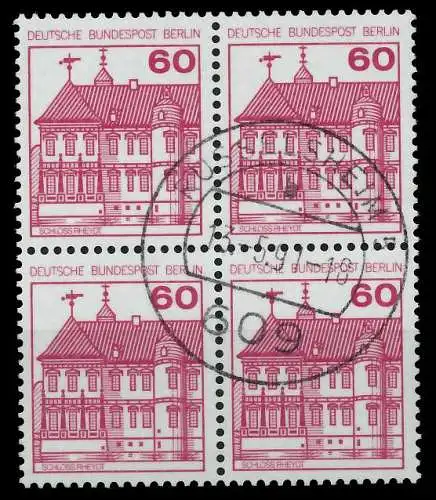 BERLIN DS BURGEN U. SCHLÖSSER Nr 611A gestempelt VIERERB 7806CA