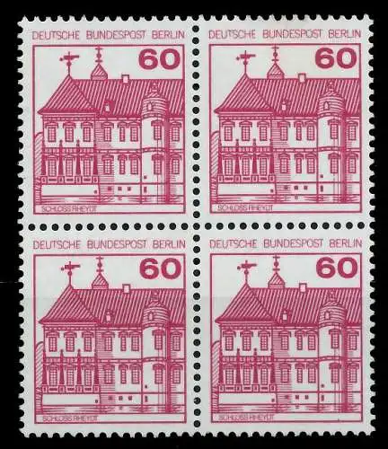 BERLIN DS BURGEN U. SCHLÖSSER Nr 611A postfrisch VIERER 782EC6