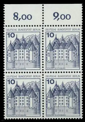 BERLIN DS BURGEN U. SCHLÖSSER Nr 532A postfrisch VIERER 782ECA