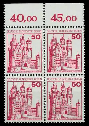 BERLIN DS BURGEN U. SCHLÖSSER Nr 536A postfrisch VIERER 782EEE