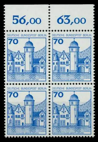 BERLIN DS BURGEN u. SCHLÖSSER Nr 538 postfrisch VIERERB 782EFE