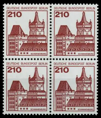 BERLIN DS BURGEN u. SCHLÖSSER Nr 589 postfrisch VIERERB S390C3A
