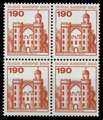BERLIN DS BURGEN u. SCHLÖSSER Nr 539 postfrisch VIERERB S390C2E