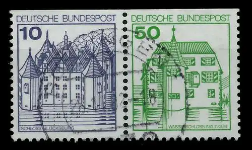 BRD ZUSAMMENDRUCK Nr W70I zentrisch gestempelt WAAGR PAAR 78303E