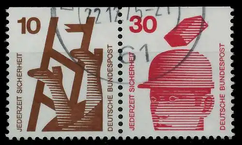 BRD ZUSAMMENDRUCK Nr W51 gestempelt WAAGR PAAR 7830D2