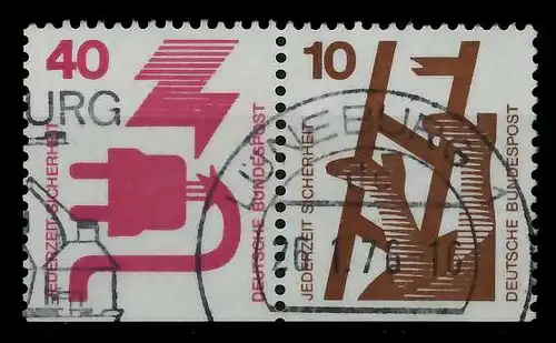 BRD ZUSAMMENDRUCK Nr W48 gestempelt WAAGR PAAR 7830FE