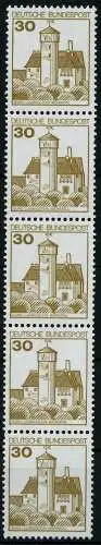 BRD DS BURGEN U. SCHLÖSSER Nr 914AI uR postfrisch 5ER S 7847FA