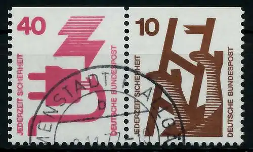 BRD ZUSAMMENDRUCK Nr W47 gestempelt WAAGR PAAR 7849AE