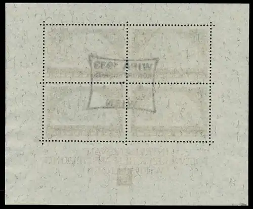 ÖSTERR. 1933 WIPA BLOCK 1 gestempelt Block1 787E42