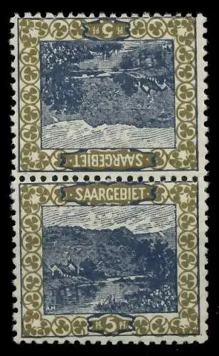 SAARGEBIET LANDS.BILD Nr 53A Kdr III postfrisch SENKR P 78842E