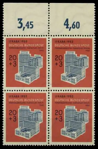 BRD 1953 Nr 172 postfrisch VIERERBLOCK ORA 78D5CE