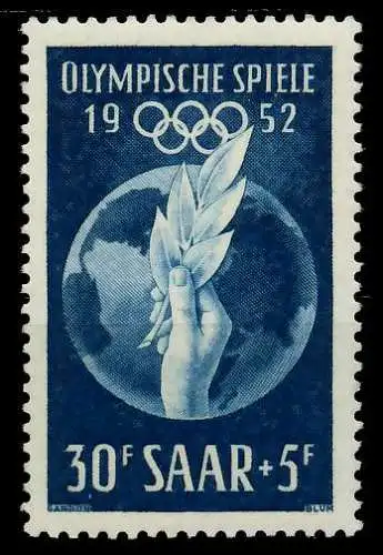 SAARLAND 1952 Nr 315 postfrisch 78D7E2